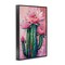 Stupell Industries Pink Blossomed Cactus Framed Giclee Design by LSR Design Studio